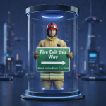 Holograms UK Circular Holographic Cabinet Fire Exit