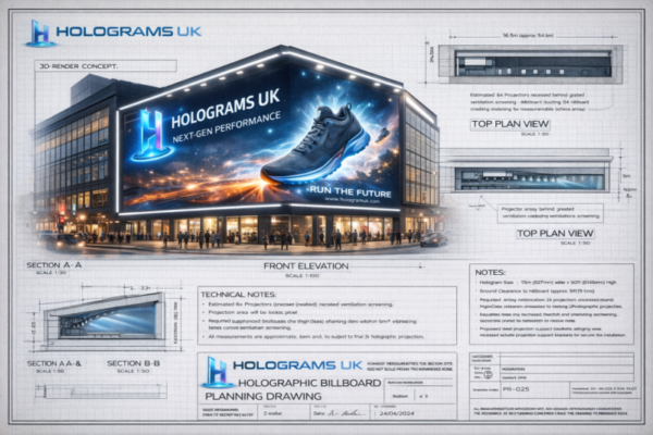 Holograms UK Trainers 3D Billboard Plans